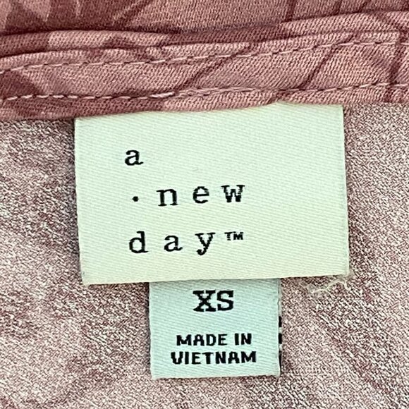 A New Day pink floral midi slip dress Women's Extra Small festival boho feminine - Picture 7 of 8